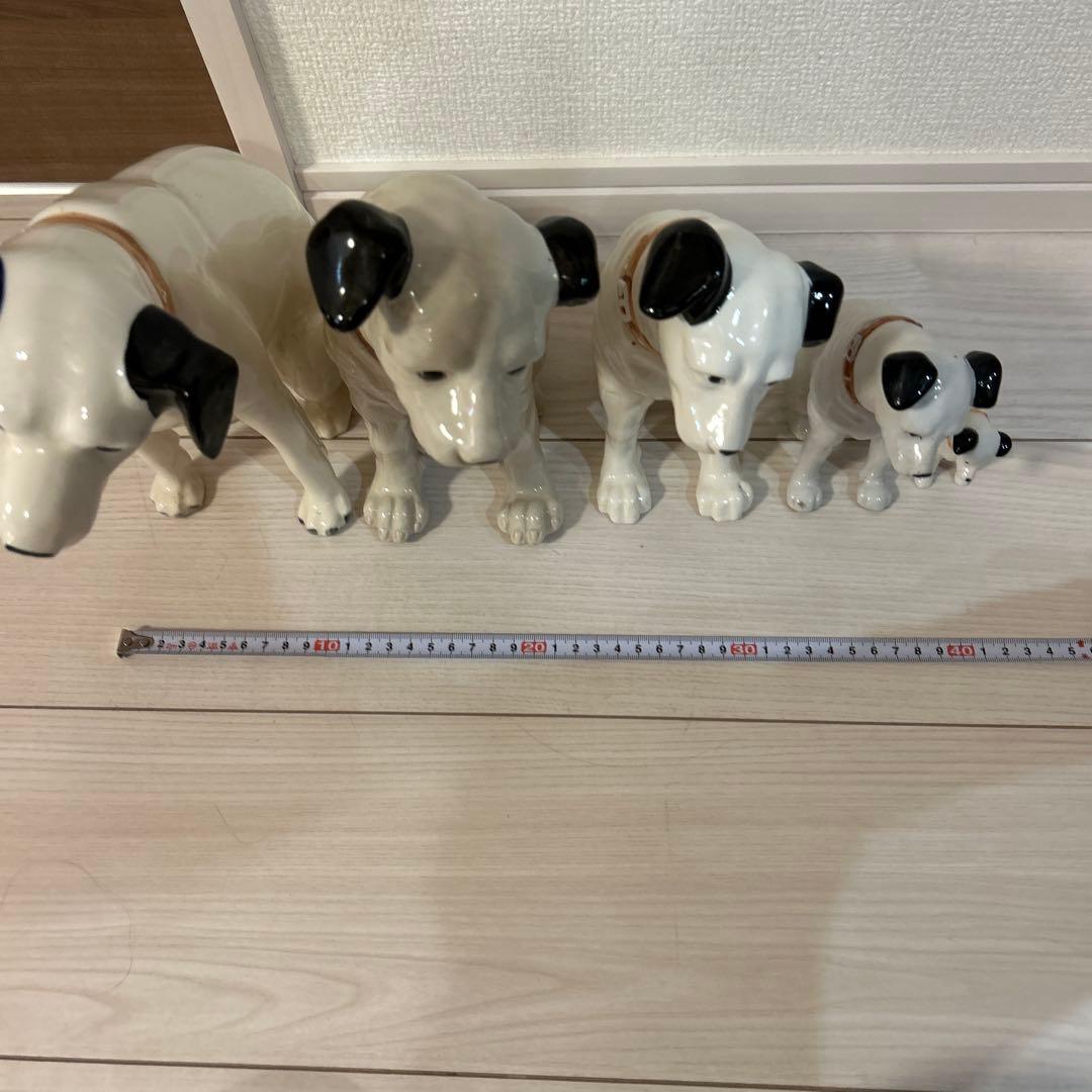 Victor ビクター犬　ニッパー　陶器置物　5匹
