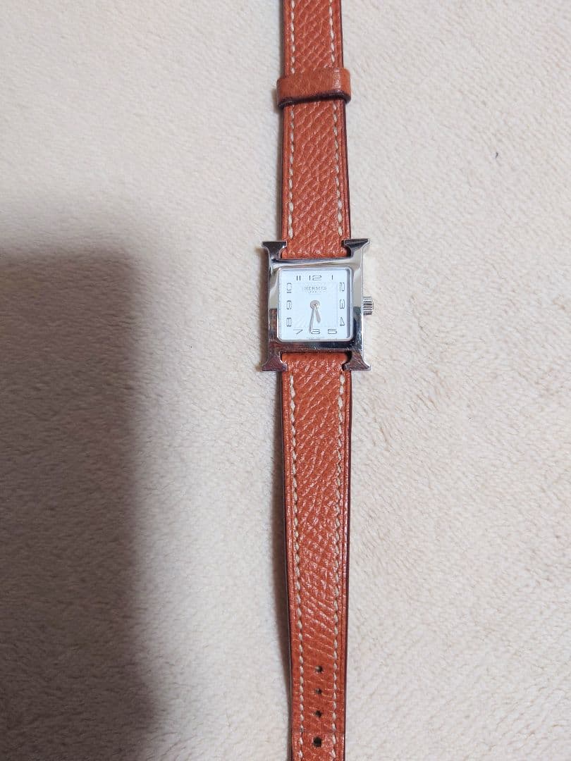 なっちゃんHERMES ブラウンレザー 時計 専用ボックス付き