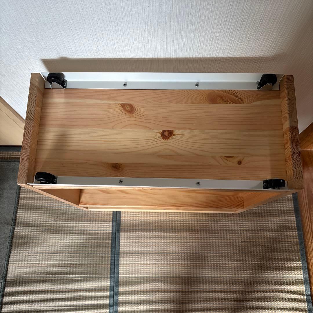 無印良品 パイン材デスク デスクワゴンセット2