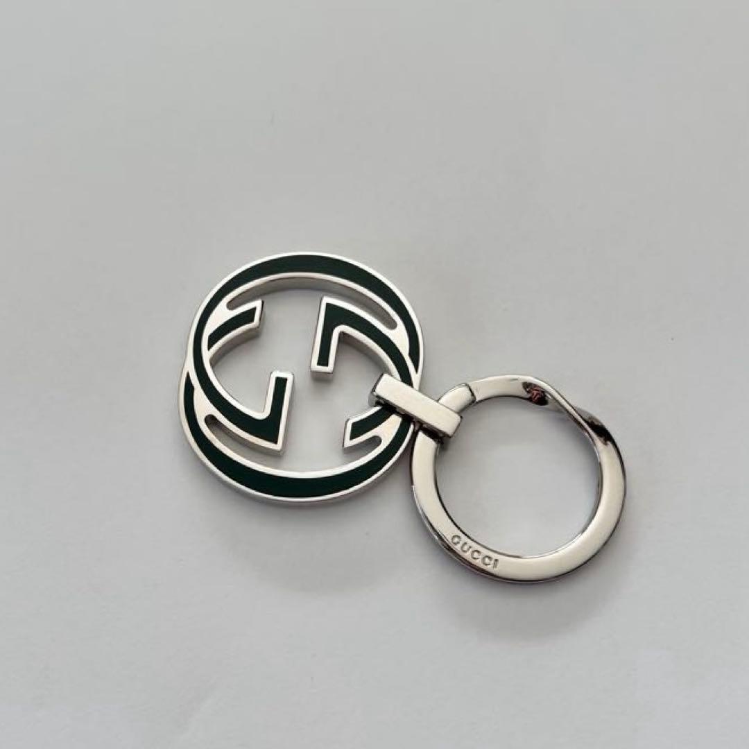 GUCCI グッチ ロゴデザイン キーホルダー キーリング インターロッキング