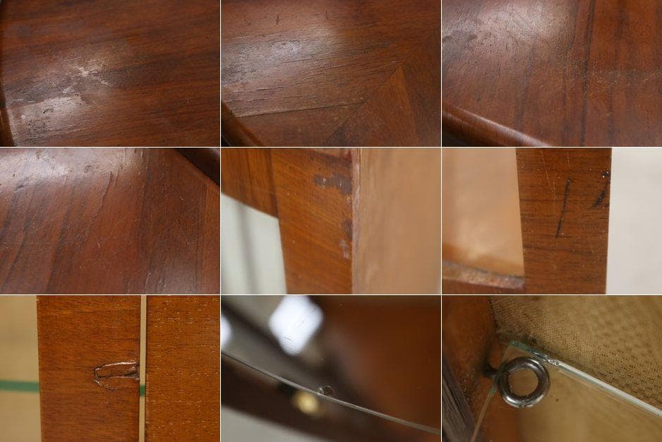 イギリス ヴィンテージ ガラス ラウンド キャビネット 飾り棚 食器棚 ラック