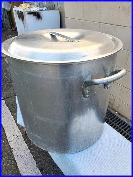 アルミ製 業務用寸胴鍋 未使用蓋付き 幅50 高さ48ｃｍ