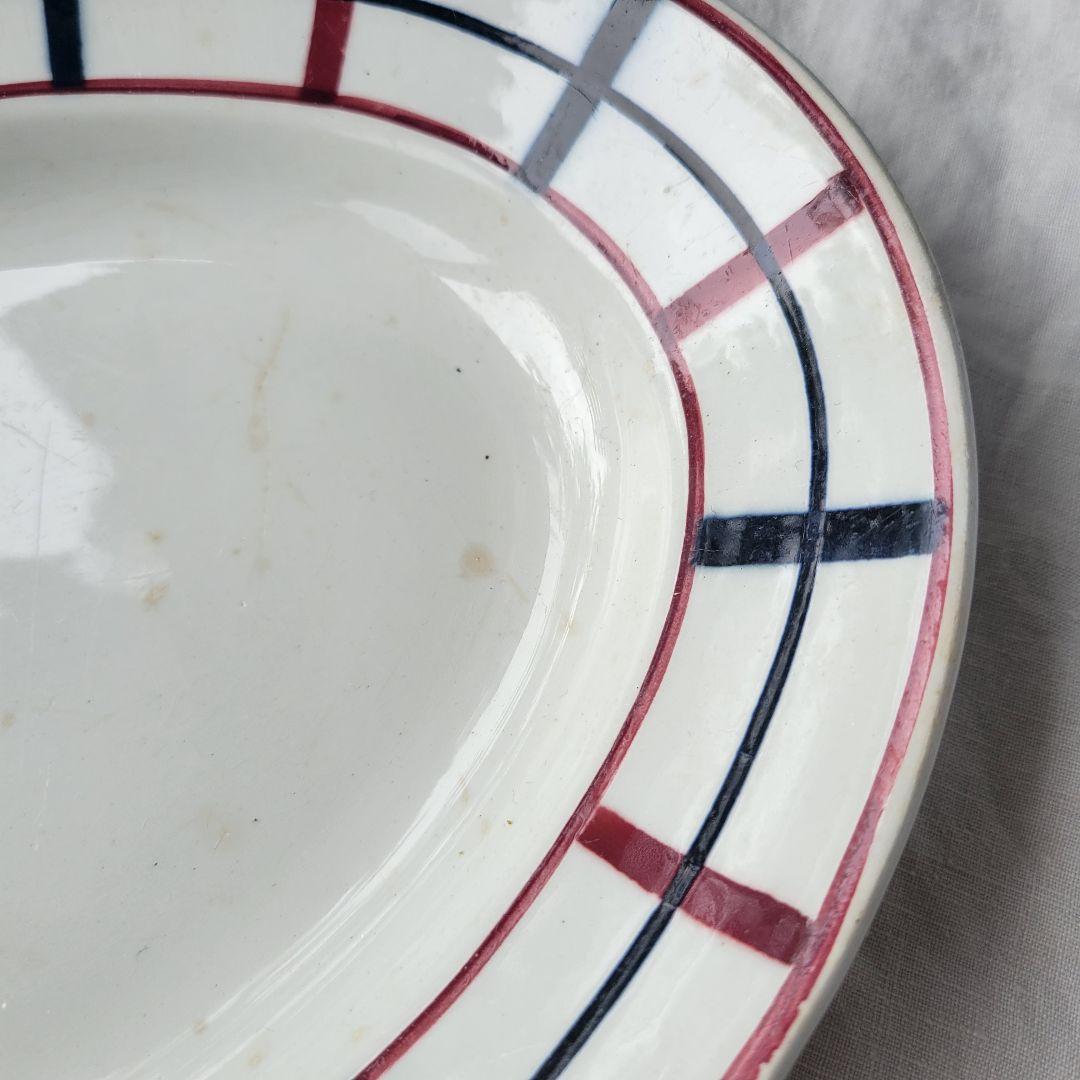 フランス　アンティーク　オーバル皿　バスク