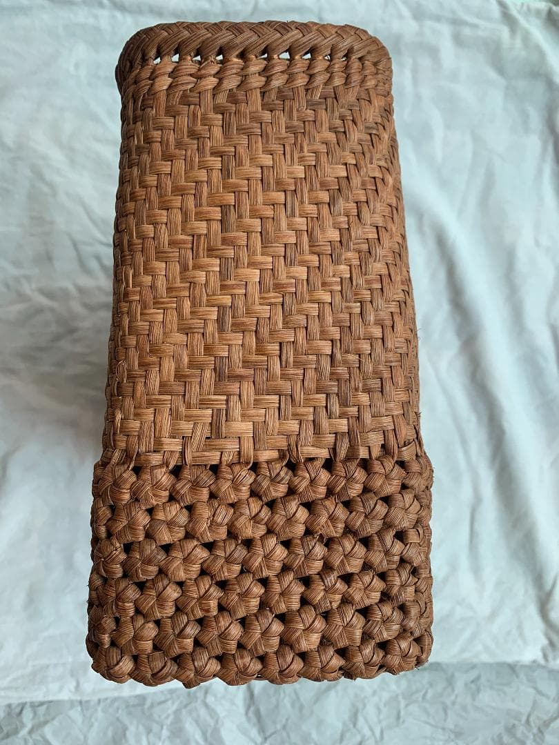 山葡萄 かごバッグ 網代編み 職人手編み 変則二重編み 籠 手提げ 内布あり