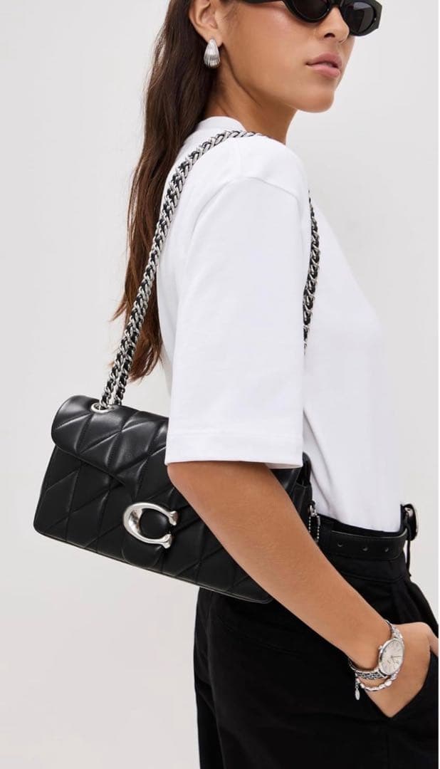 【新品】COACH タビー ショルダー バッグ 26・キルティング　シルバー金具