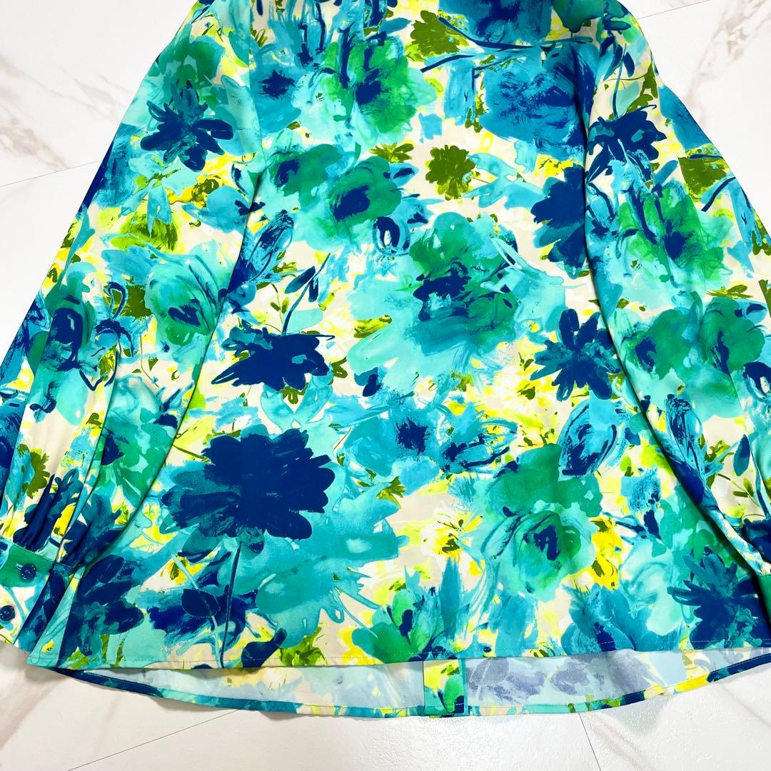 近年✨ANAYI アナイ デジタルフラワープリントボウタイブラウス 総柄