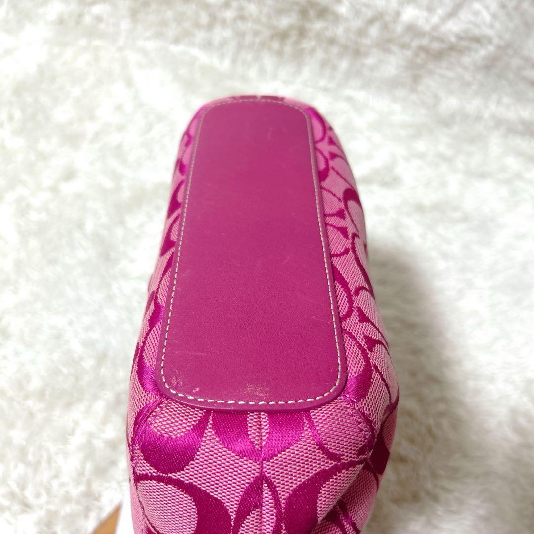 コーチ ショルダーバッグ ワンショルダー キャンバス ピンク 6845