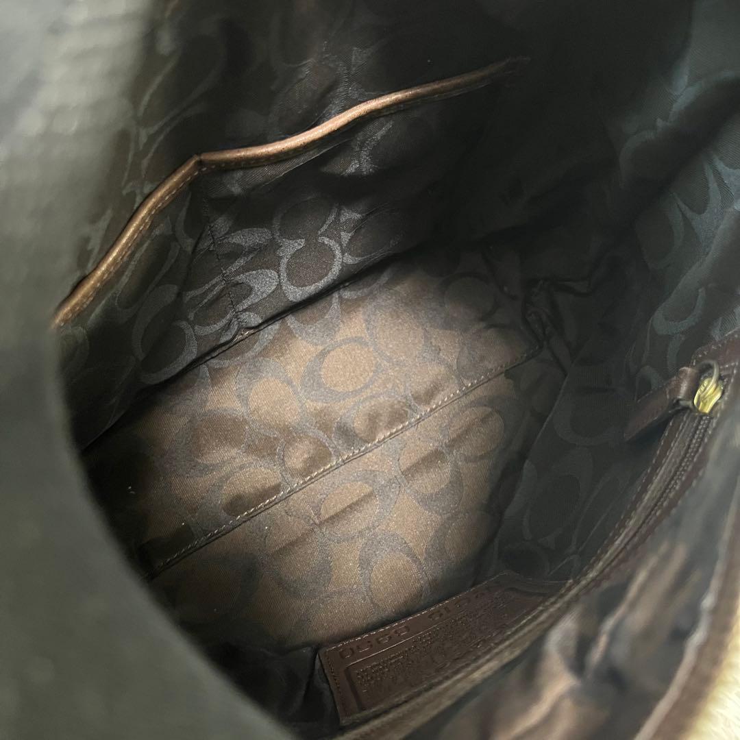 K*E様 希少 コーチ 6950 ワンショルダー ダークブラウン