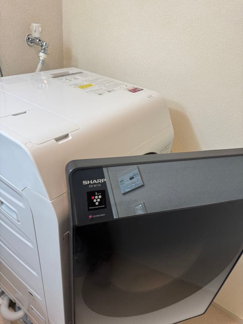 SHARP ドラム式洗濯機 左開き 2022年製 ES-W114