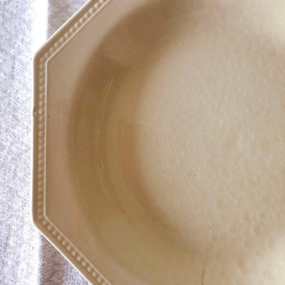 希少　クレイユモントロー　オクトゴナルケーキスタンド　フランスアンティーク食器