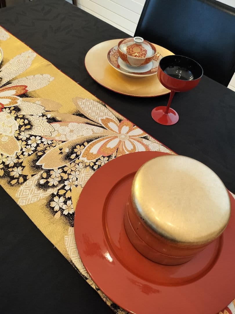 とのちゃんのママA728高級‼️ひな祭り‼️袋帯テーブルランナー2m