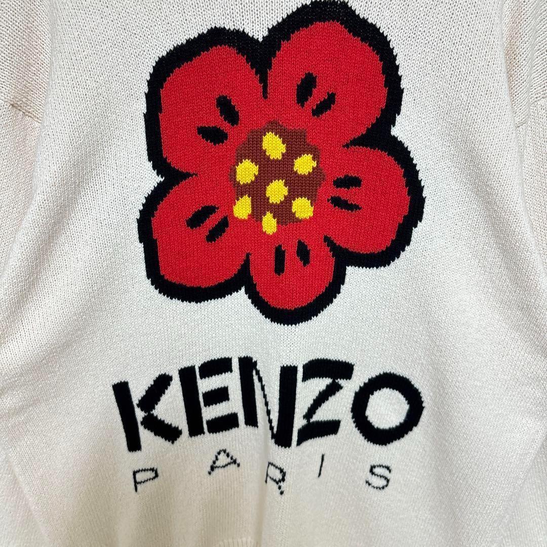 a741【即完売モデル】ケンゾー　花柄　ロゴ　ニット　セーター　入手困難　良品