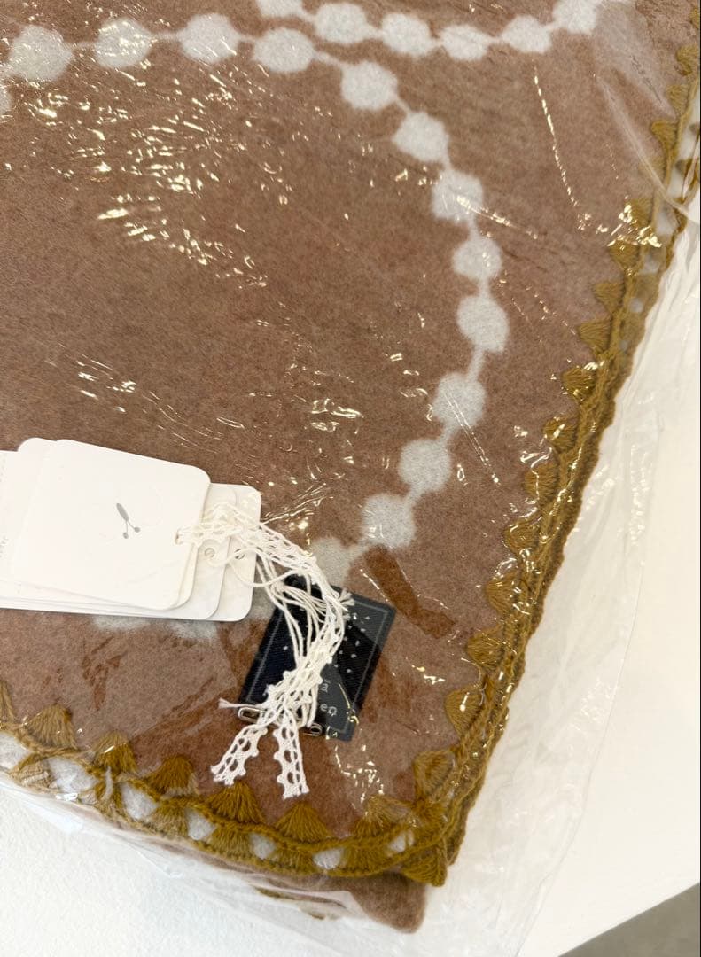 ミナペルホネン　ブランケット　タンバリン　大きい　キャメル