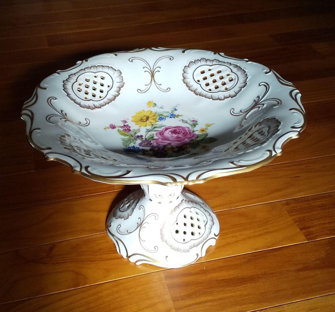 コンポート  アンティーク ハンドペイント