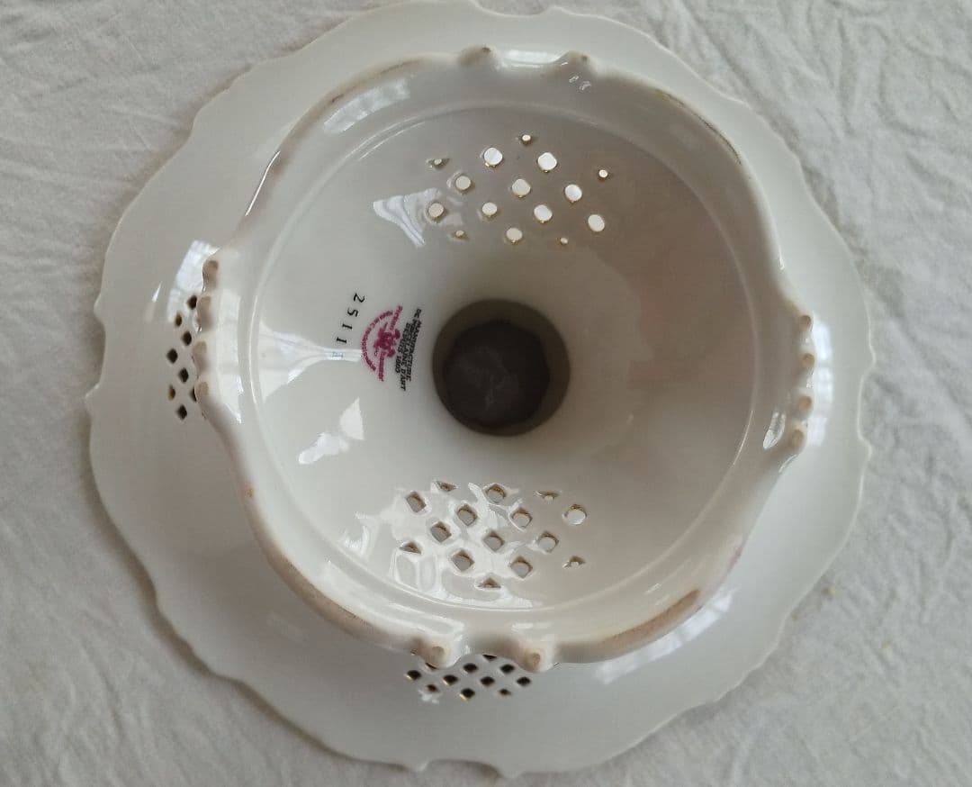 コンポート  アンティーク ハンドペイント