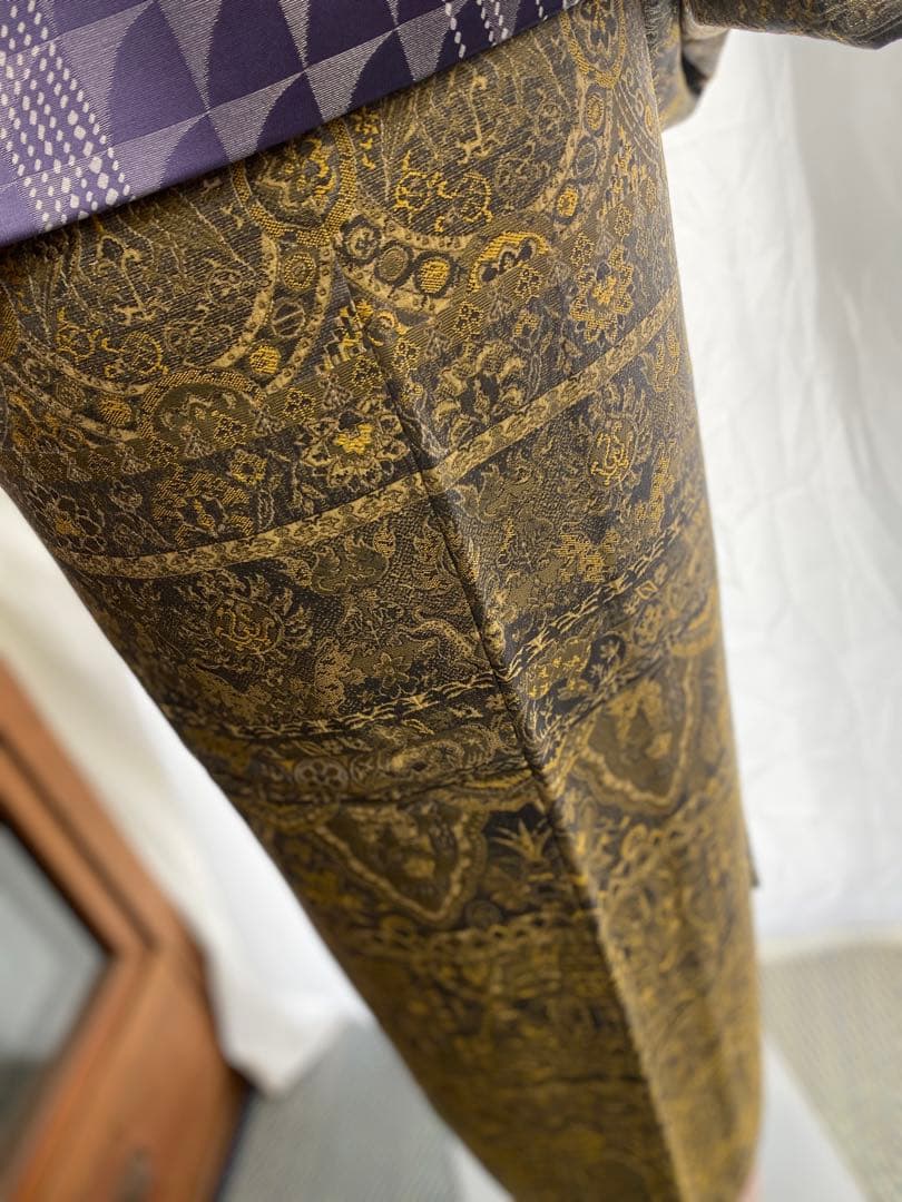 よ*し様 M3.2 前田仁仙作家　落款あり　パールトーン　お召訪問着　一方付け