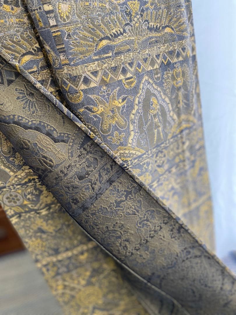 よ*し様 M3.2 前田仁仙作家　落款あり　パールトーン　お召訪問着　一方付け