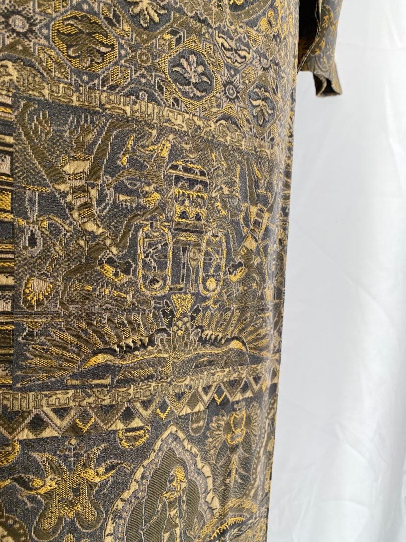 よ*し様 M3.2 前田仁仙作家　落款あり　パールトーン　お召訪問着　一方付け