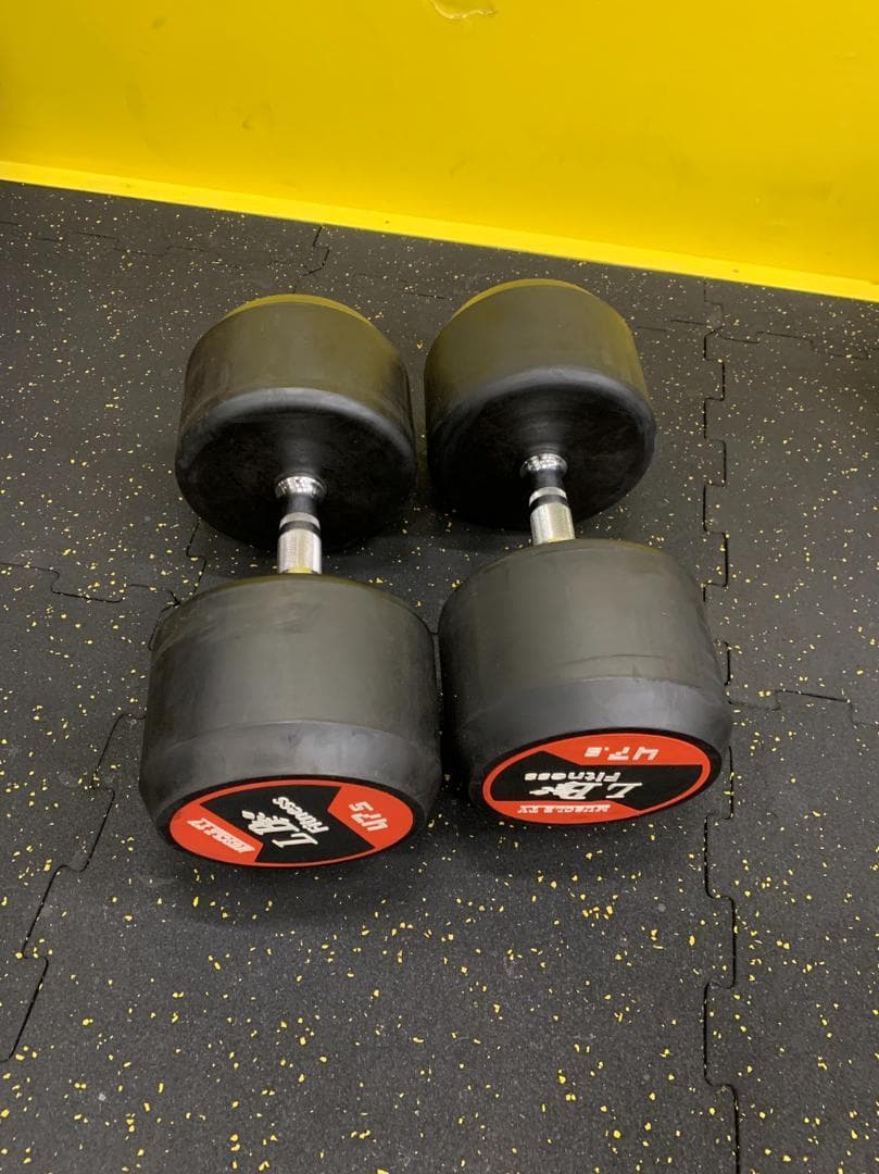 ラバーダンベル　45kg 2個
