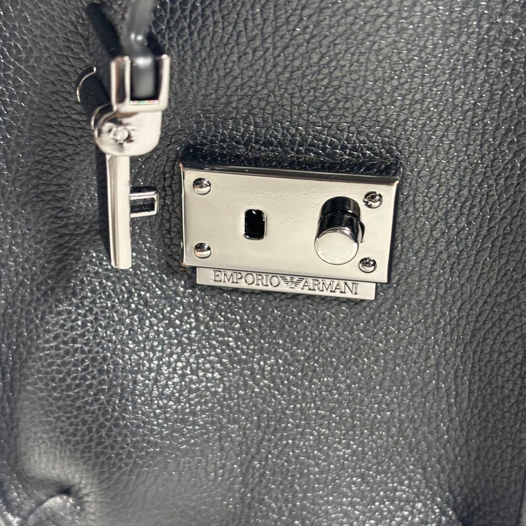 美品 エンポリオアルマーニ ビジネスバッグ ブリーフケース レザー ブラック