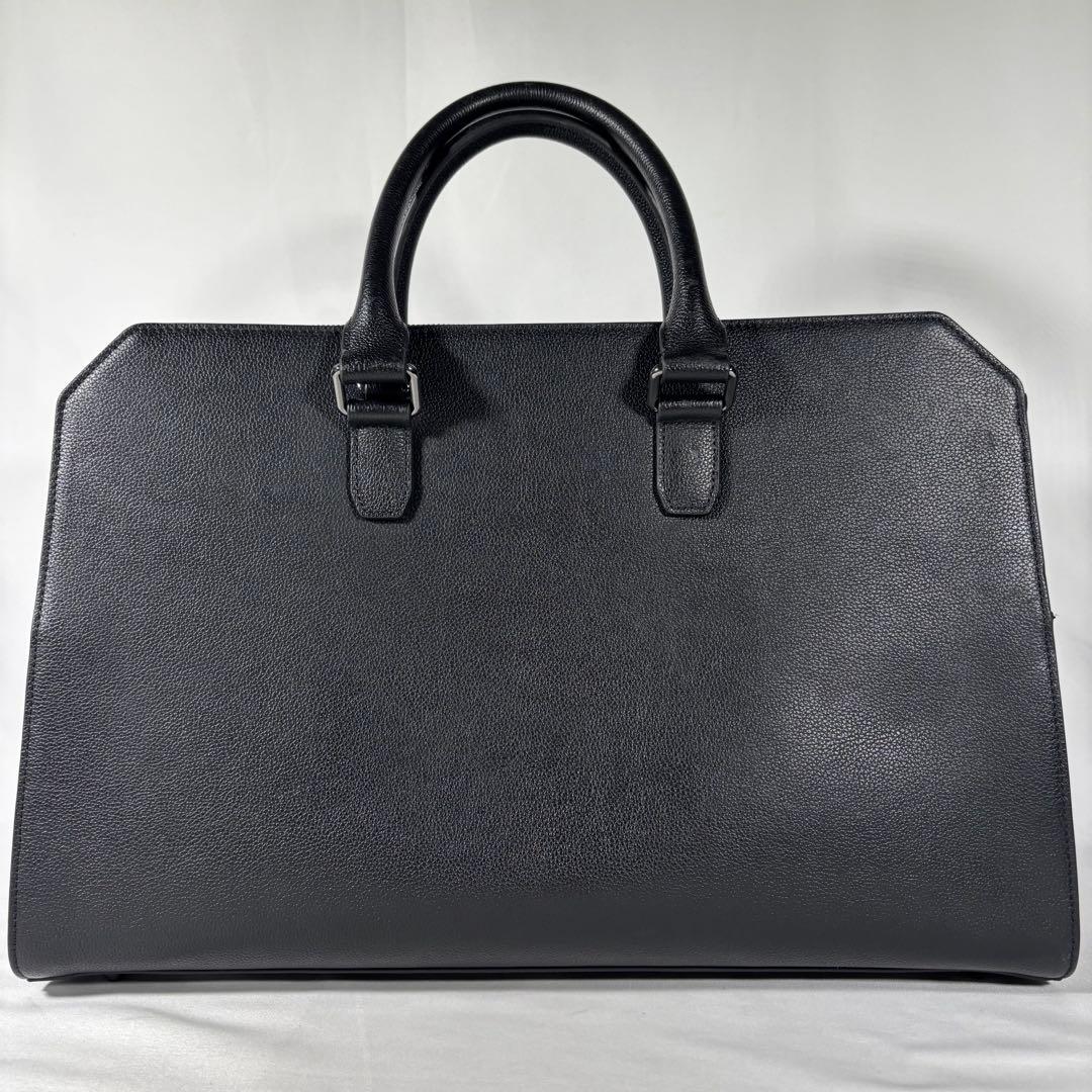 美品 エンポリオアルマーニ ビジネスバッグ ブリーフケース レザー ブラック