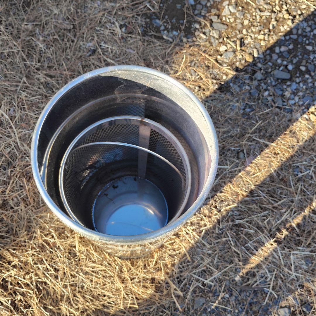 ステンレス製 円筒形ゴミ箱