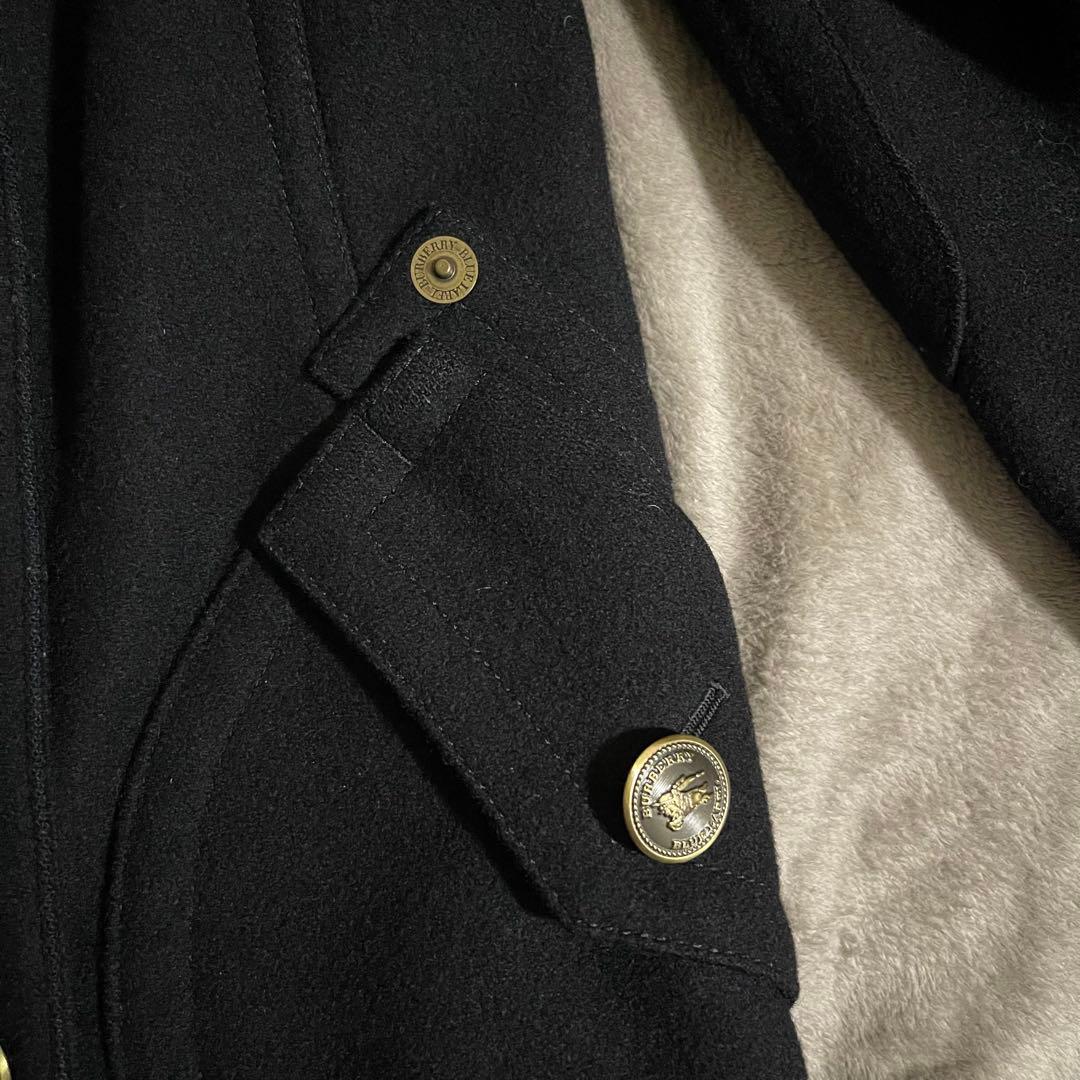 美品✨ BURBERRY BLUE LABEL ウールPコート 38/ブラック