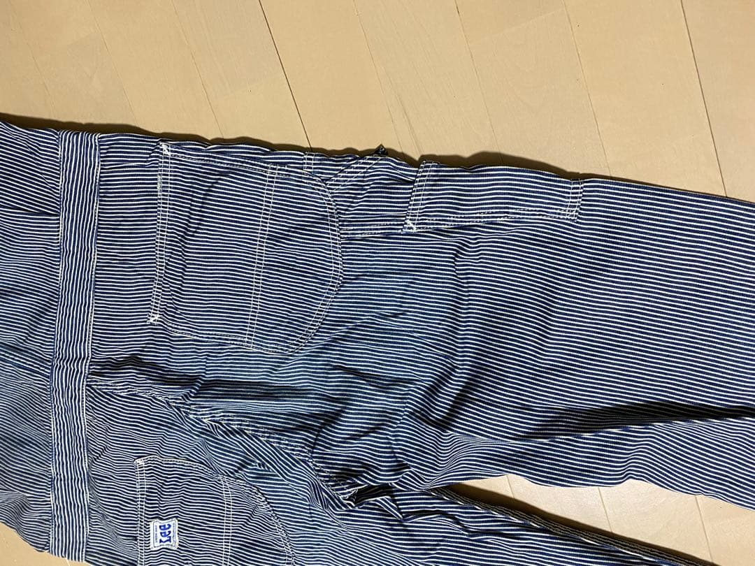 ストライプ 長袖 つなぎ