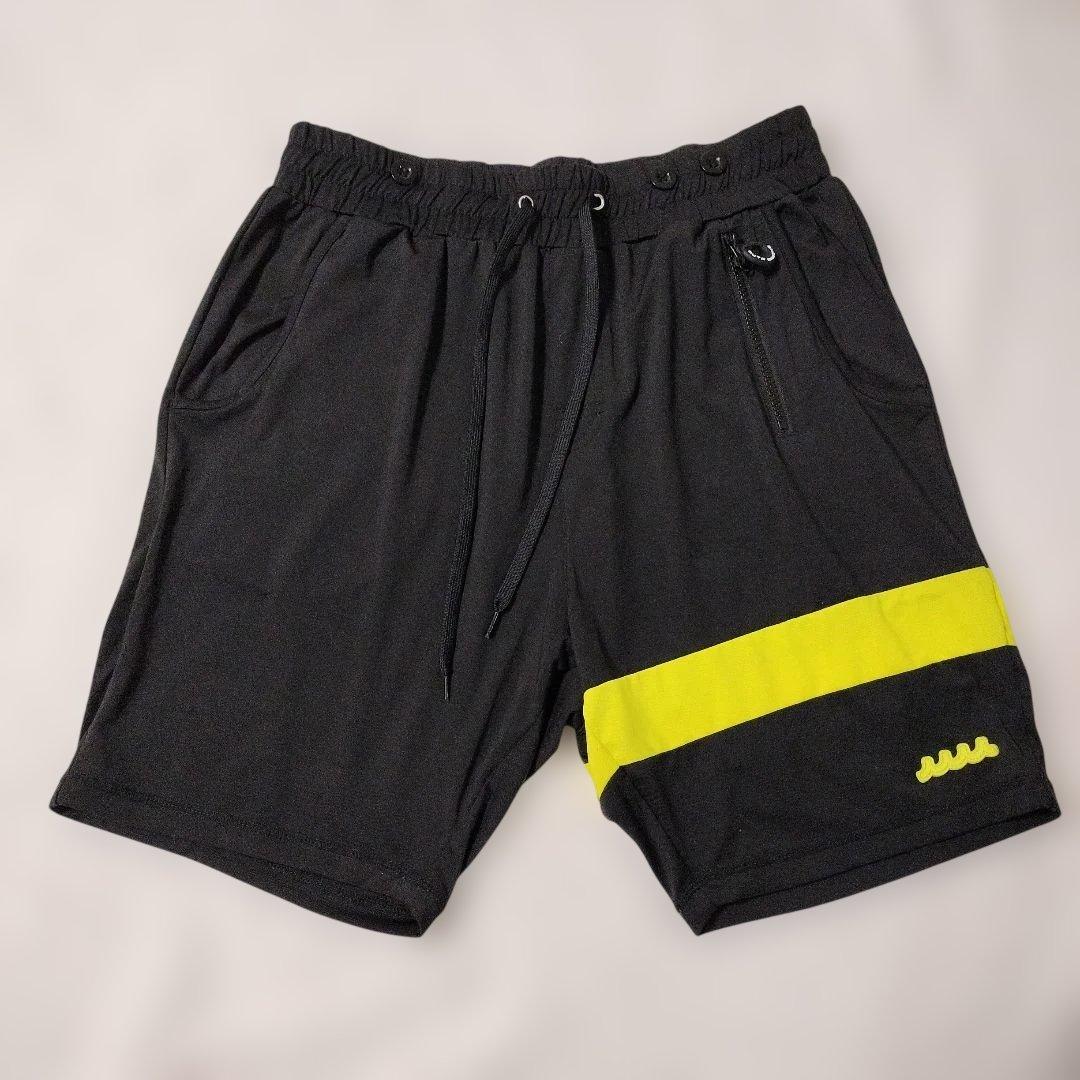 【大きいサイズ】ムータマリン　セットアップ　ストレッチ　黒×黄　サイズ6