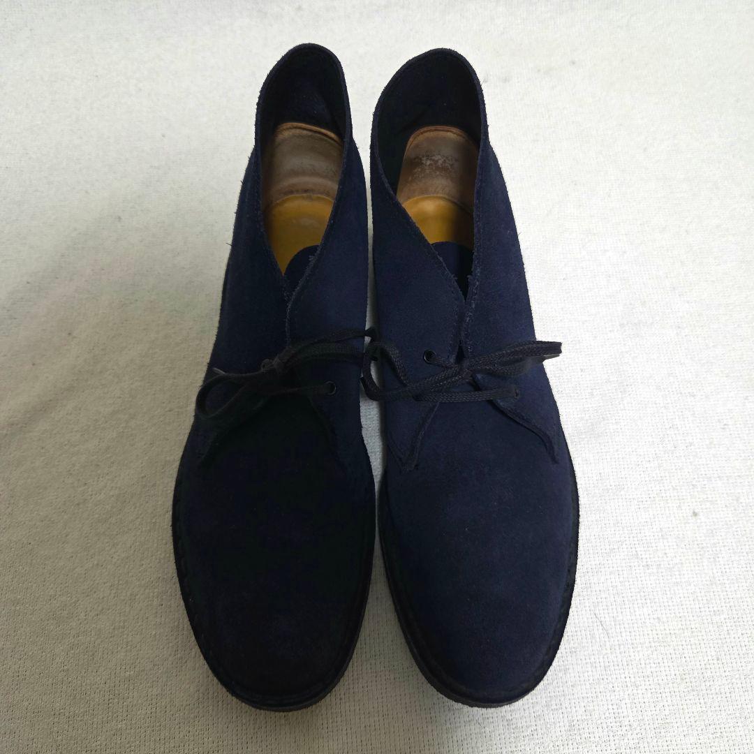 週末値下げ ENGLAND製 Clarks クラークス デザートブーツ ネイビー