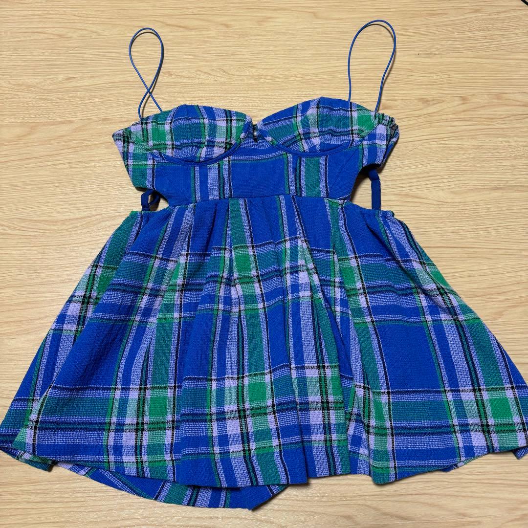 MAISON SPECIAL チェック柄ツイードチュニック