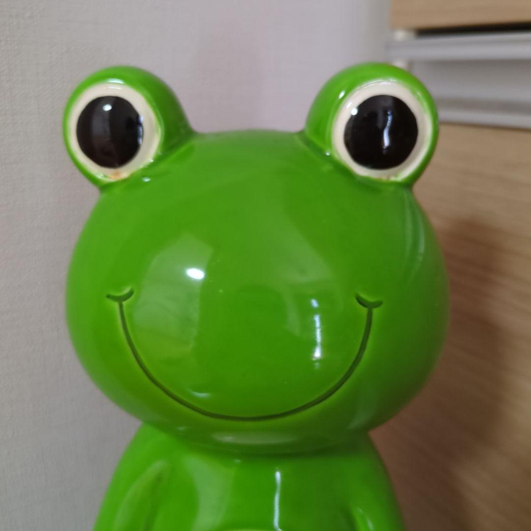 かえる　置物　アンティーク　蛙　カエル　陶器