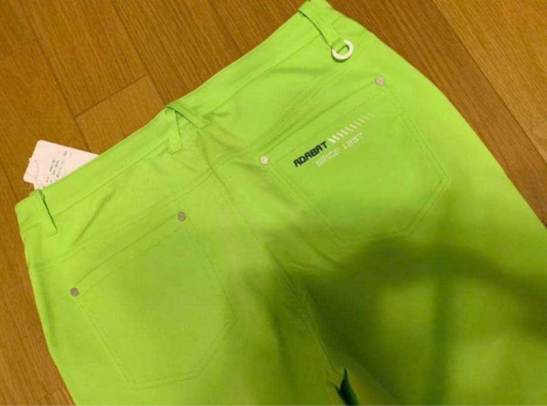 未使用タグ付き adabat パンツ ボトムス 撥水 ゴルフウェア グリーン