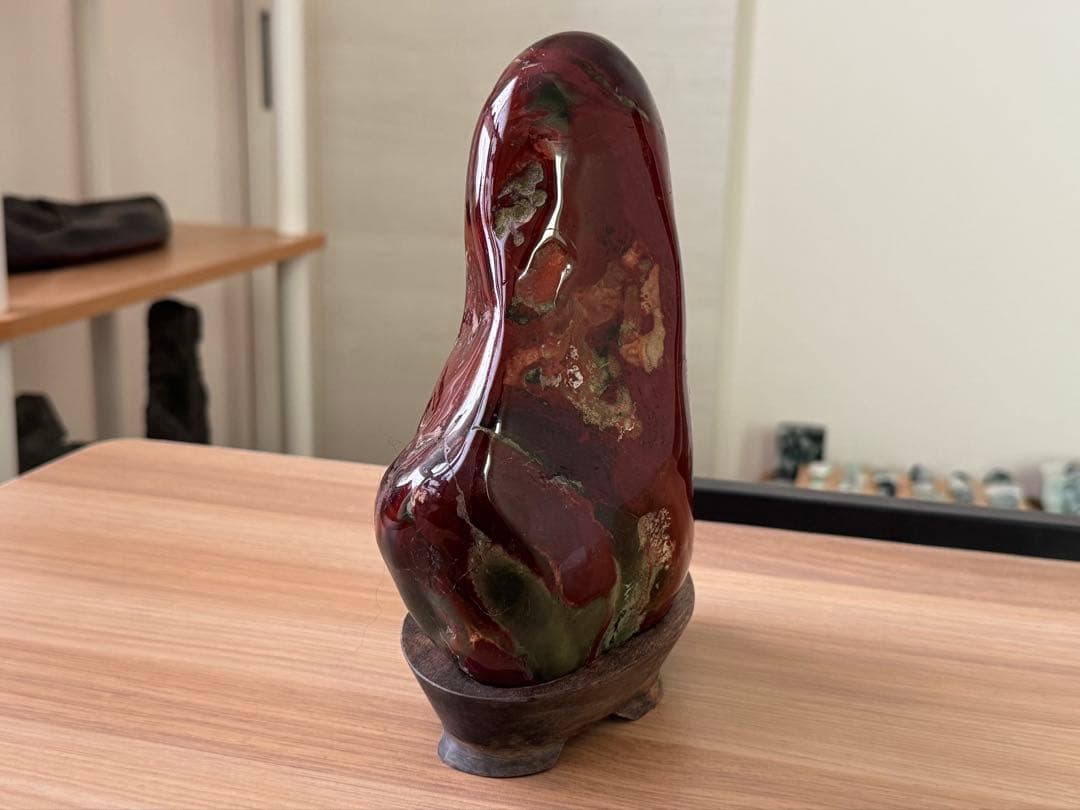 赤石 赤玉石 錦石 錦紅石 碧玉 青石 天然石 鑑賞石 水石 赤緑色 美石 置物