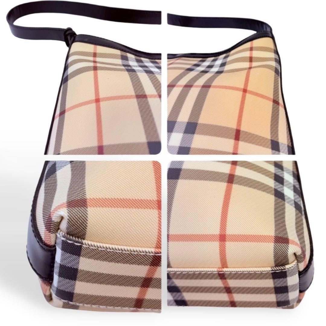 バーバリーロンドン ワンショルダーバッグ ノバチェック ロゴプレート Y2K