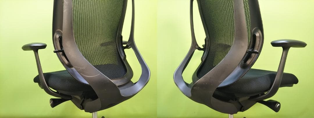 aw　オカムラ　シルフィーチェア　ローバック　固定肘　前傾機能　メッシュ　中古品