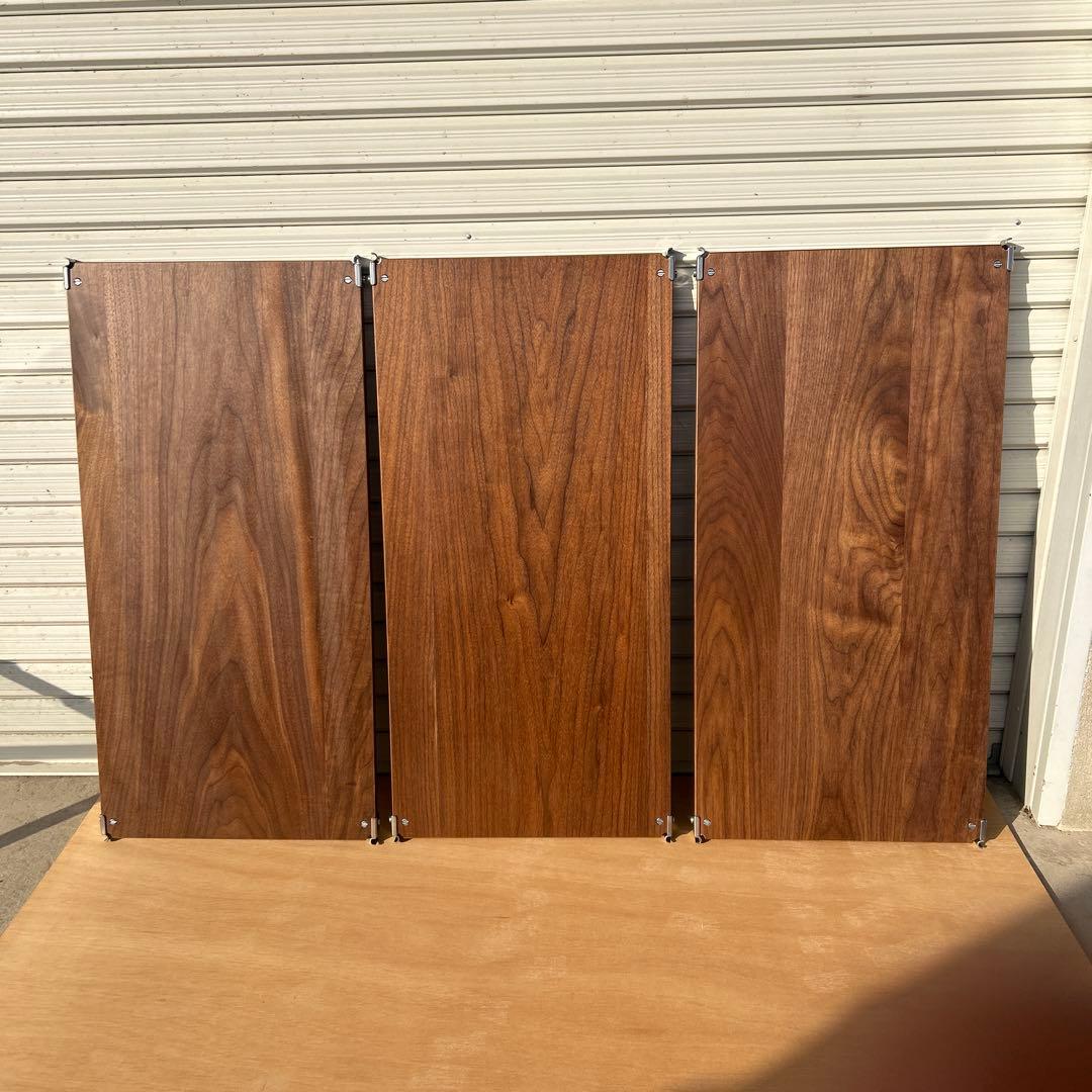 3枚　無印良品ステンレスユニットシェルフ 追加棚 ウォールナット材　幅84cm