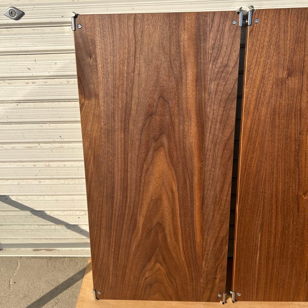 3枚　無印良品ステンレスユニットシェルフ 追加棚 ウォールナット材　幅84cm