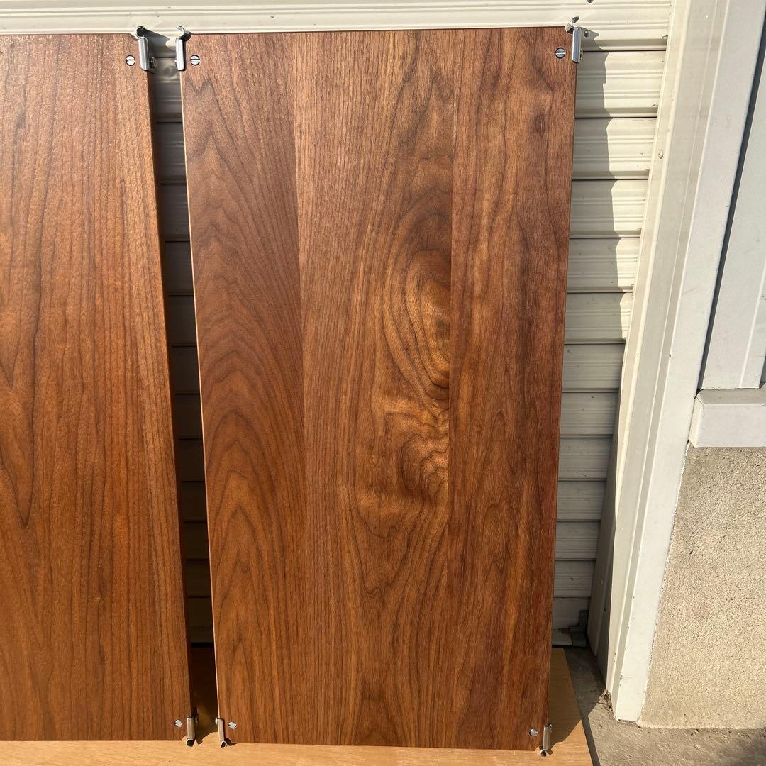 3枚　無印良品ステンレスユニットシェルフ 追加棚 ウォールナット材　幅84cm