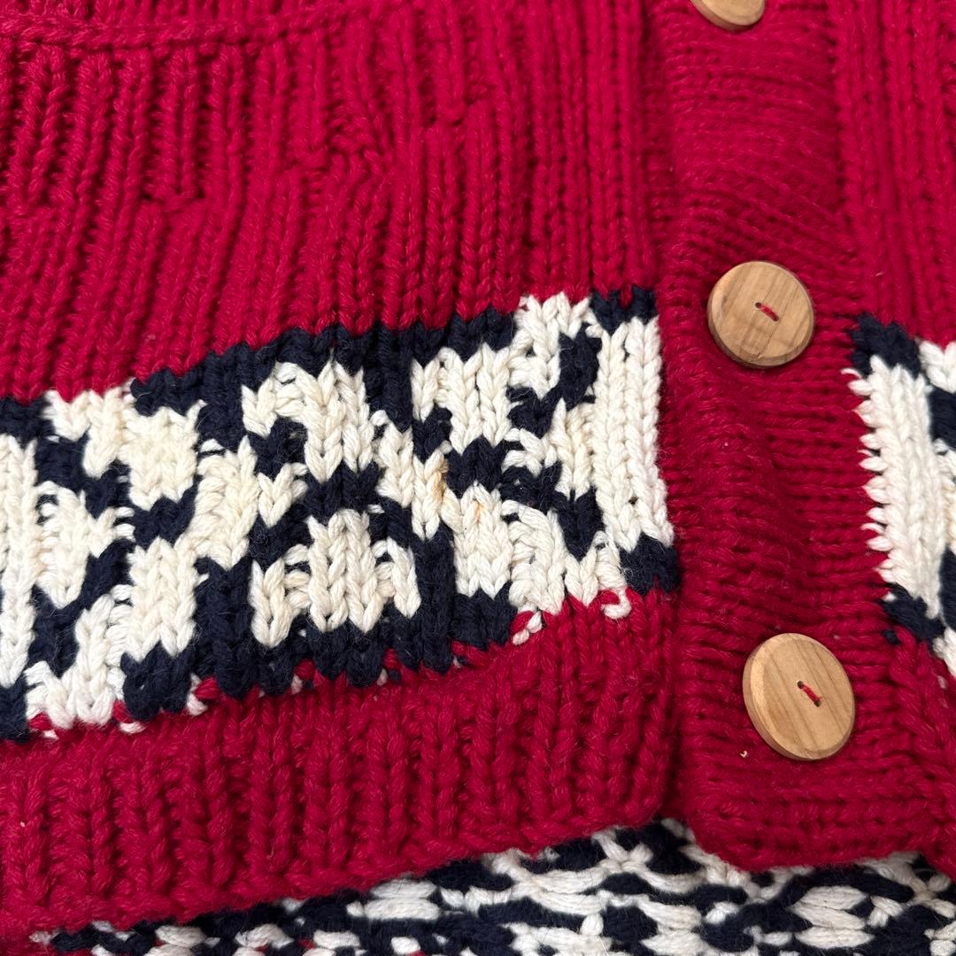 希少 アベイシングエイプ カウチンニット ゴリラウール 赤系 Mサイズ