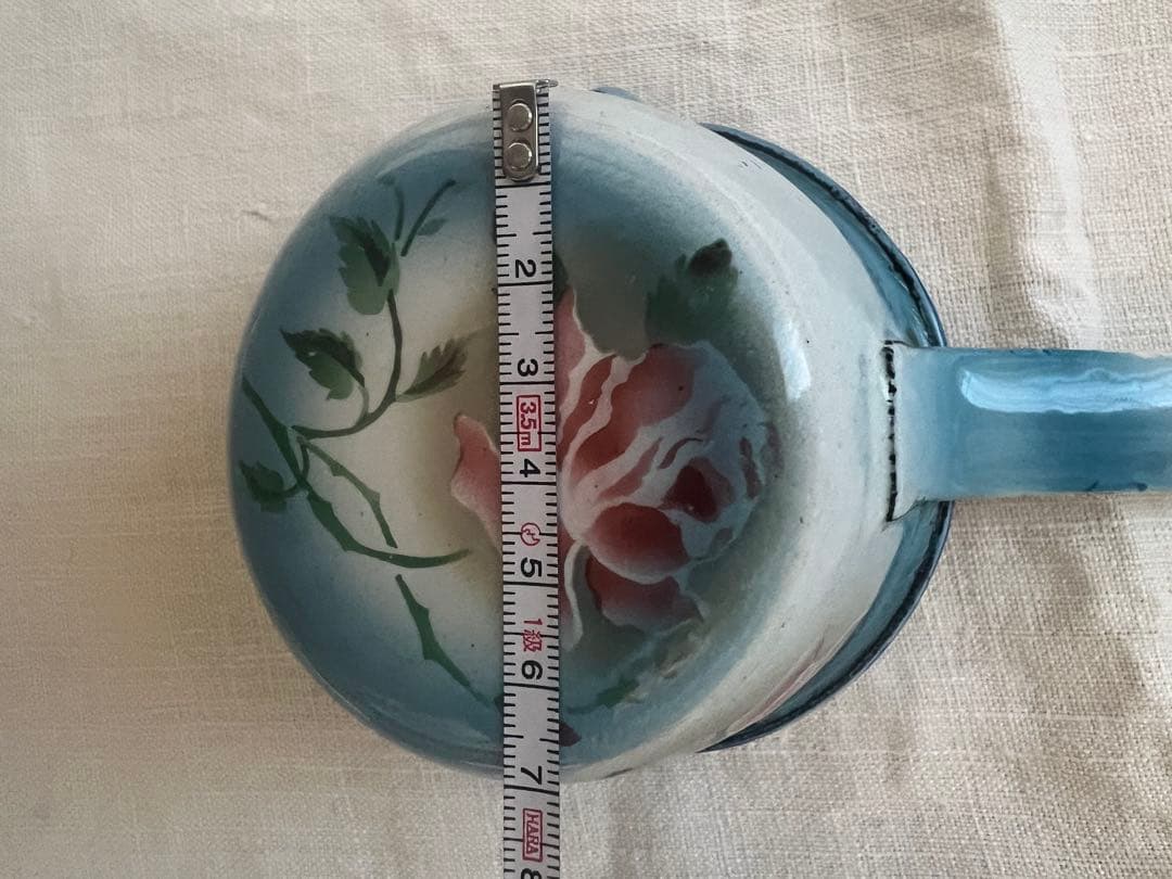 美品♡フランスアンティーク　ホーロー　薔薇　ウェディングセット　コランダー　鍋