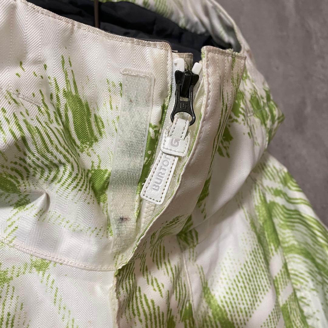 BURTONバートンスノーボードウェアスキーウエアジャケット上白ホワイト黄緑希少