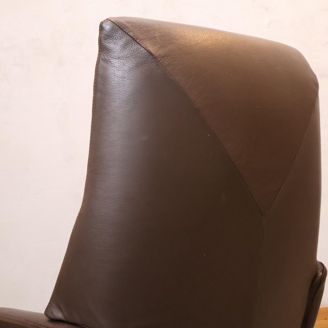 KEBE ケべ フランスベッド 本革 リクライニングチェア オットマン 1P