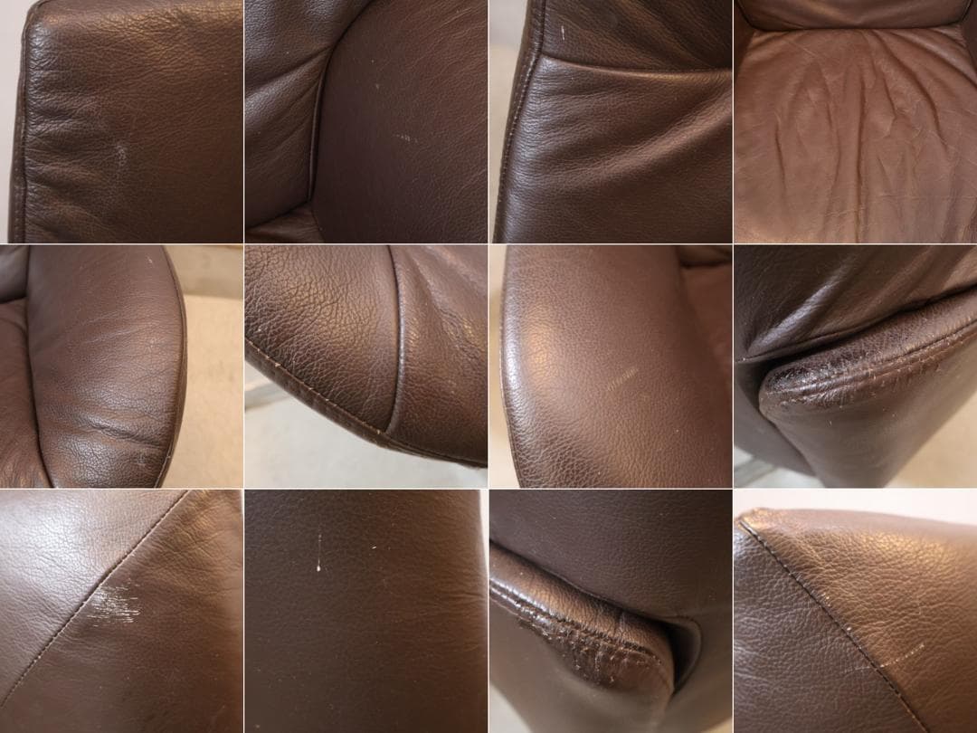 KEBE ケべ フランスベッド 本革 リクライニングチェア オットマン 1P