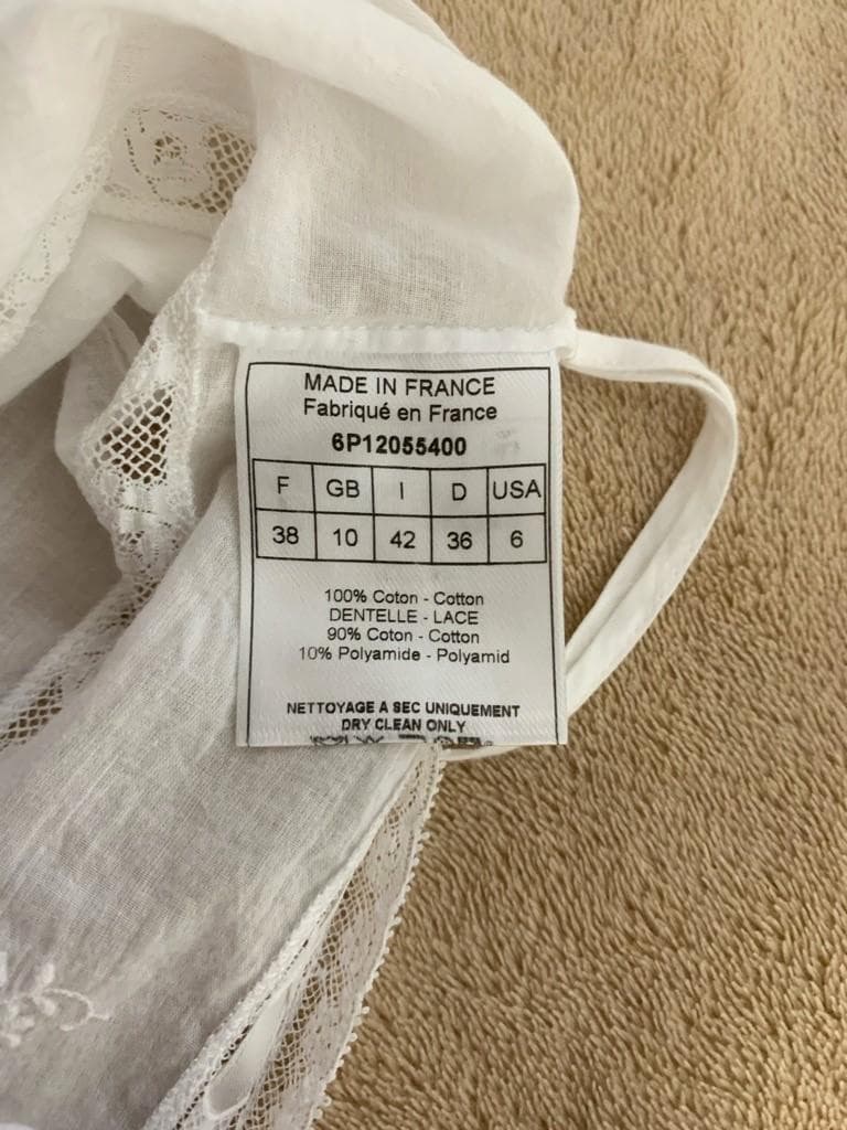 Christian Dior キャミソール 白色 コットン