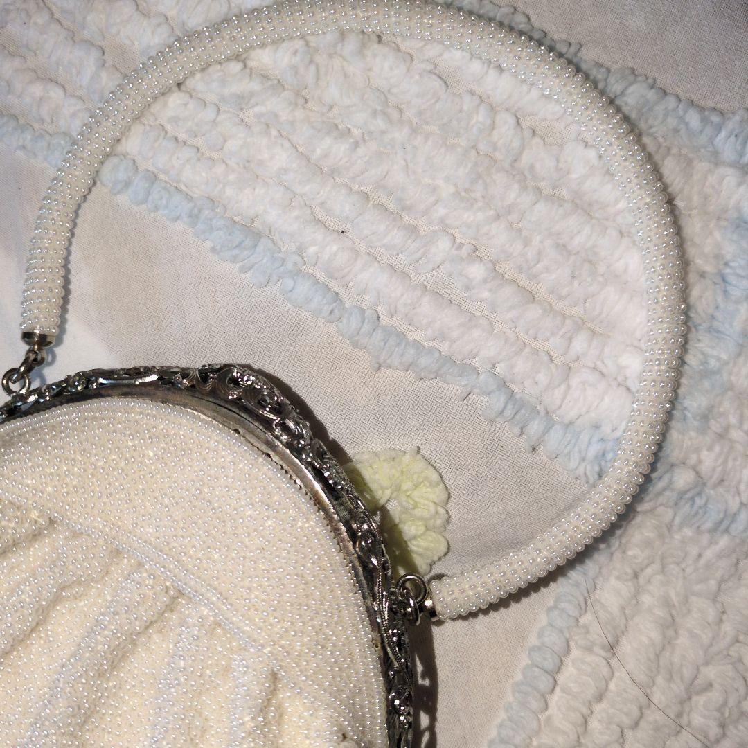 美品 レトロ ピーズバック 白色