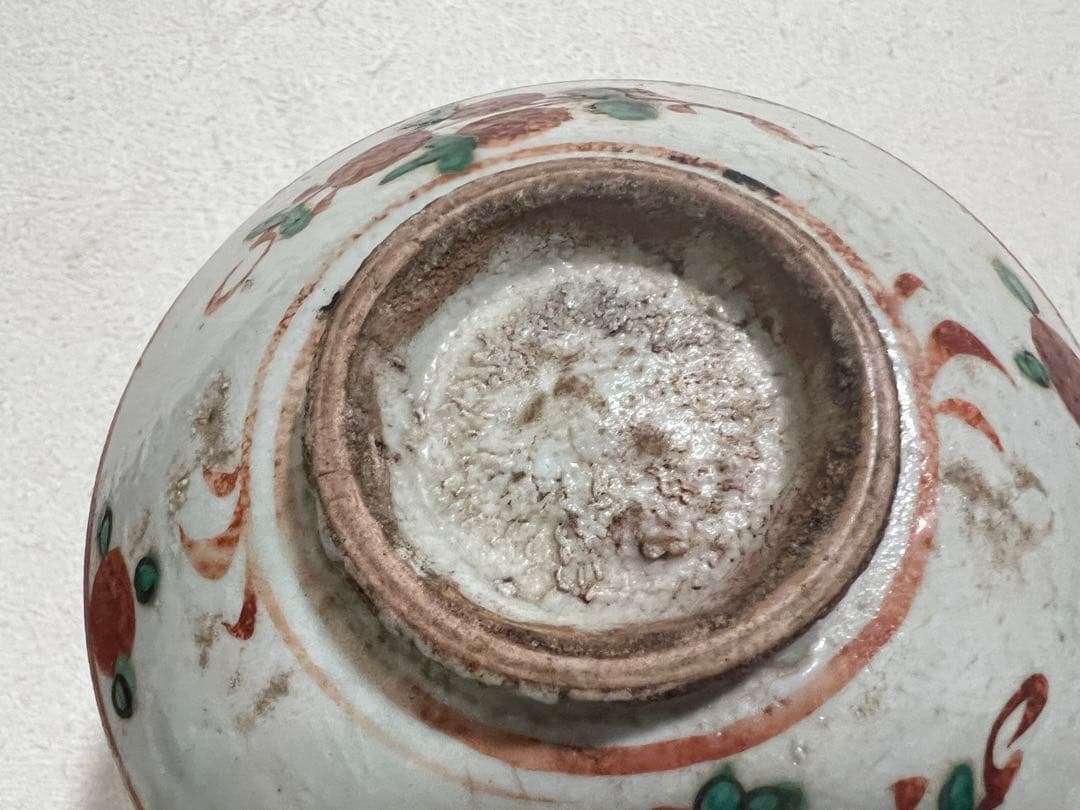 明時代 中国 呉須赤絵 小皿 花紋 懐石 茶道 茶道具 骨董 古美術