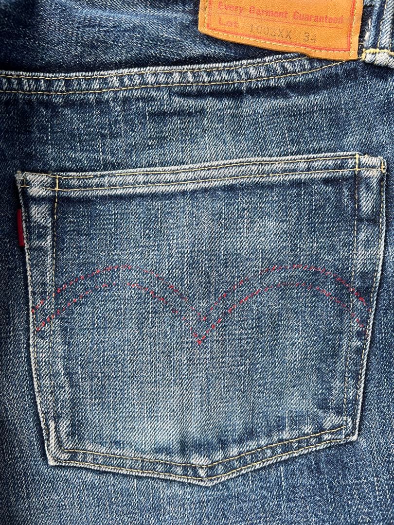 オールド ウェアハウス 10周年1003XX 大戦モデル 赤ペンキ 34インチ