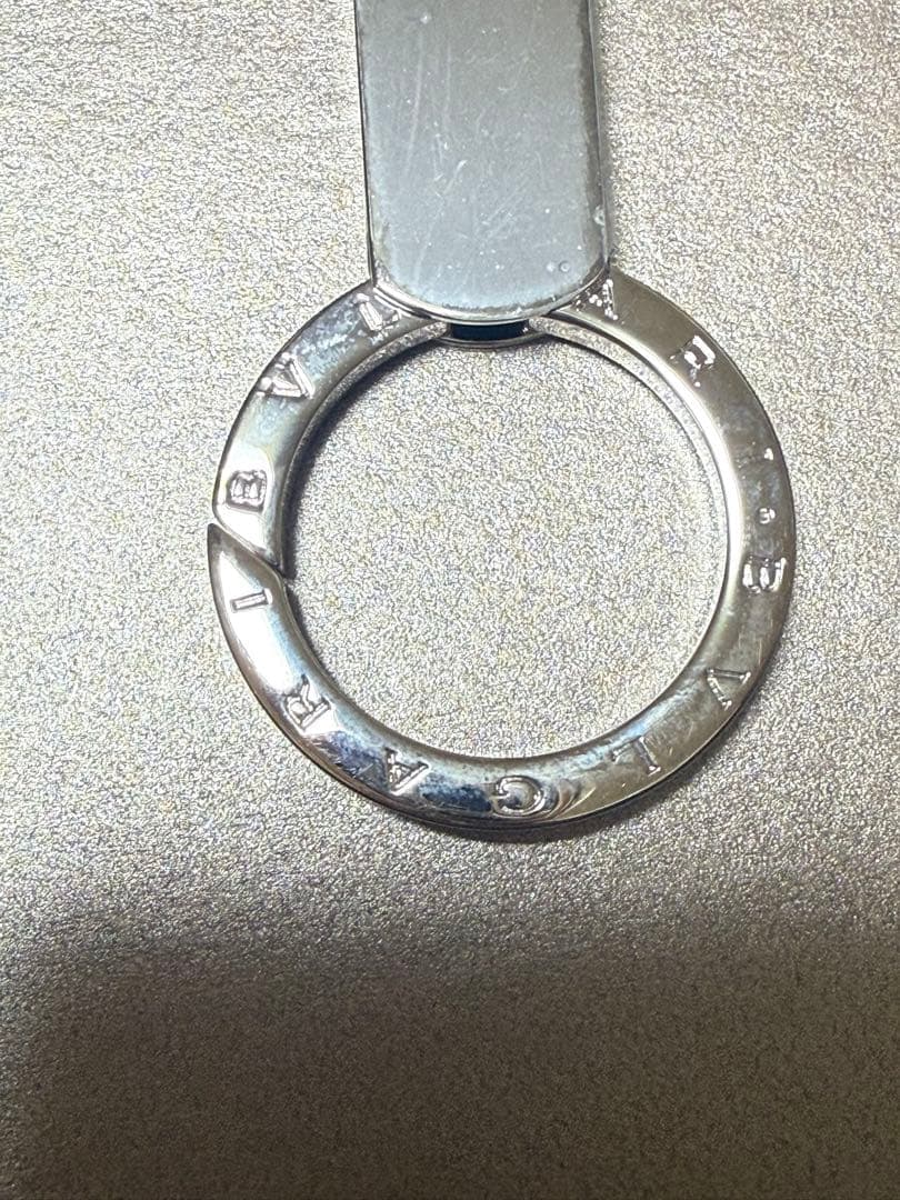 【新品未使用】BVLGARI キーリング シルバー/ブラック