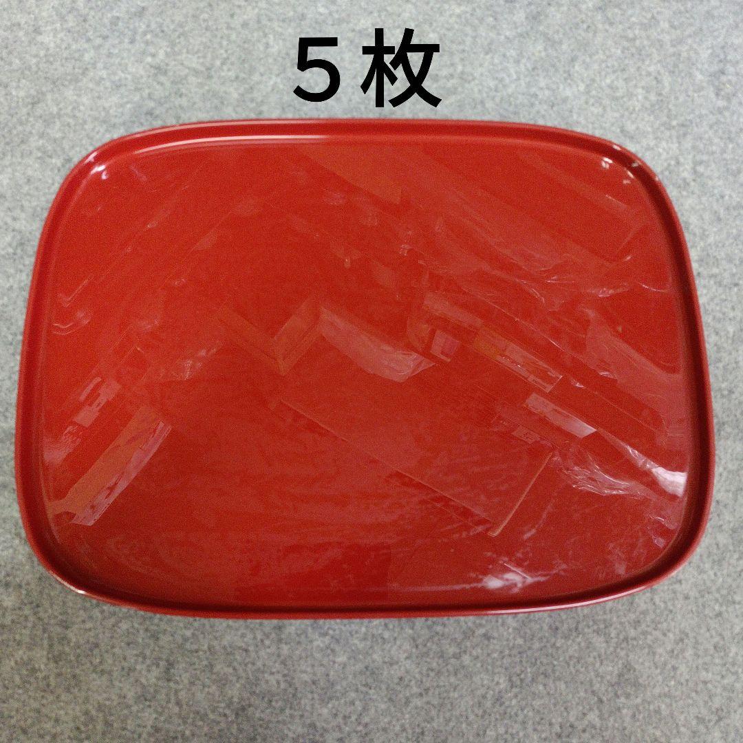 新小伴盆 総朱塗り 尺3寸 5枚